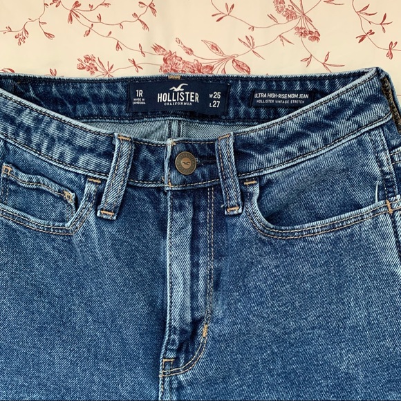 Hollister Dark Blue Mom Jeans - Picture 3 of 5